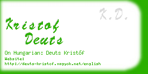 kristof deuts business card