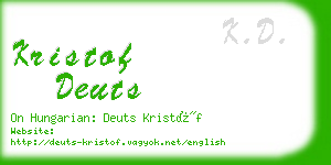 kristof deuts business card